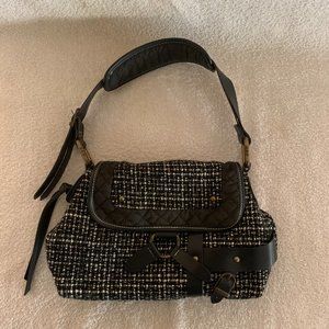 GAP Black and White Tweed-style Purse